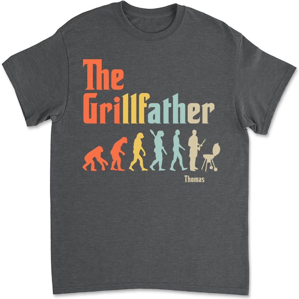 Grilling Dad Evolution - Personalized Custom Shirt - Image 7