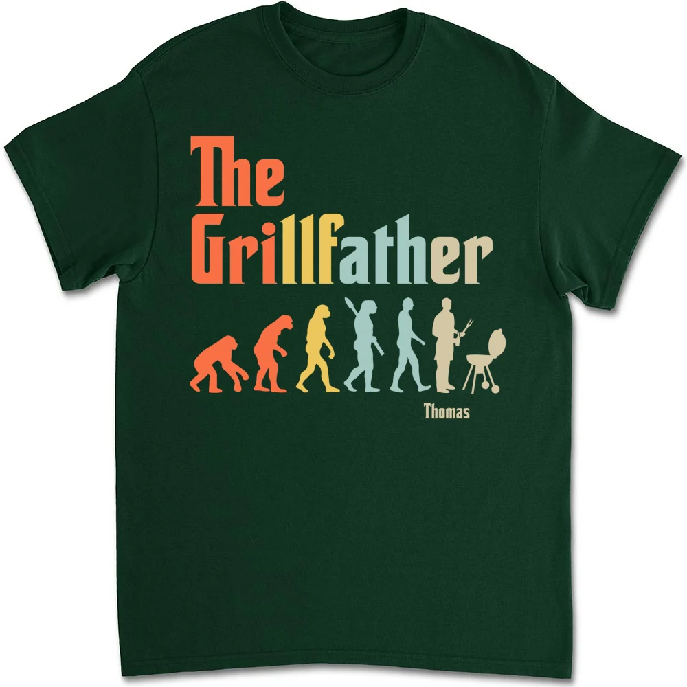 Grilling Dad Evolution - Personalized Custom Shirt - Image 8