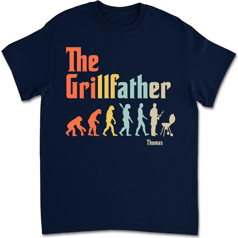 Grilling Dad Evolution - Personalized Custom Shirt - Image 9