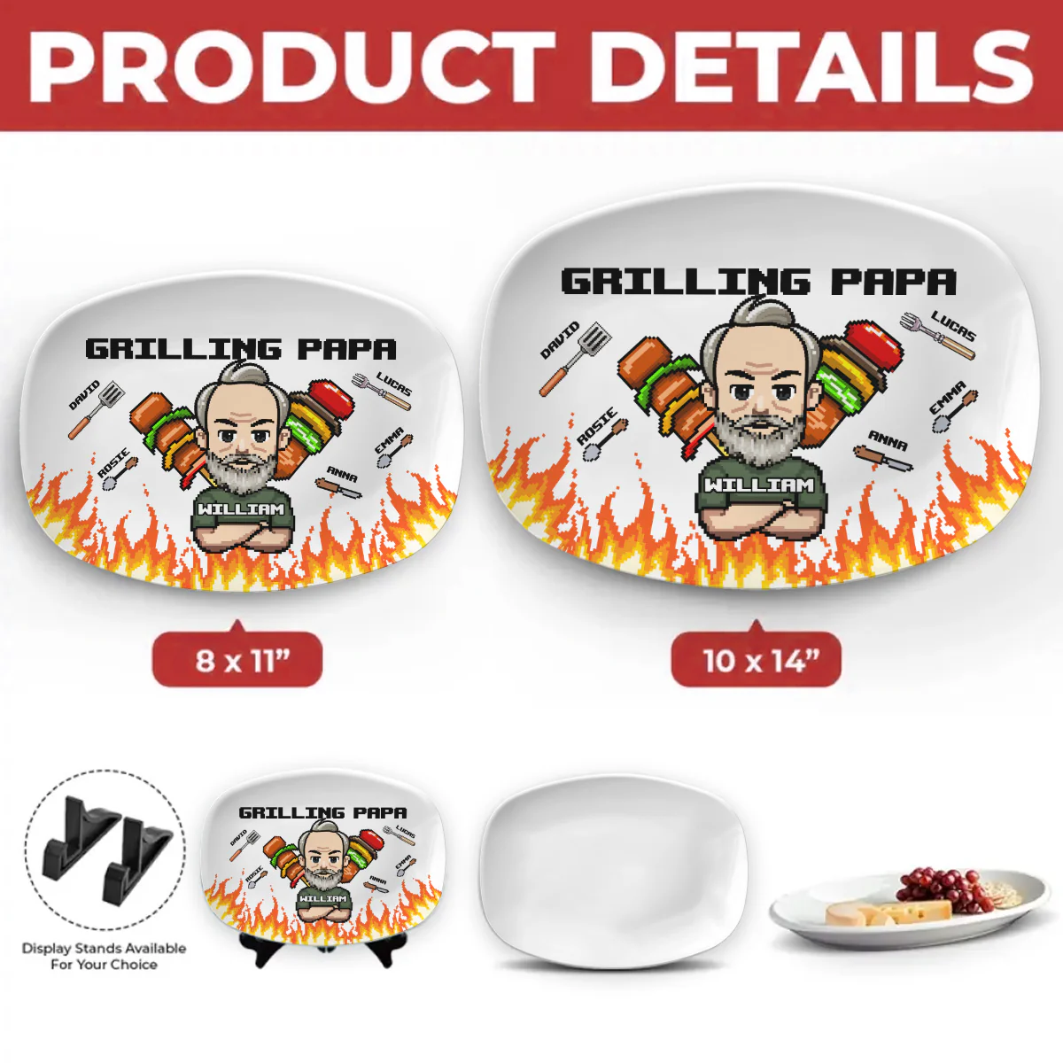 Grilling Dad - Personalized Custom Platter - Image 4