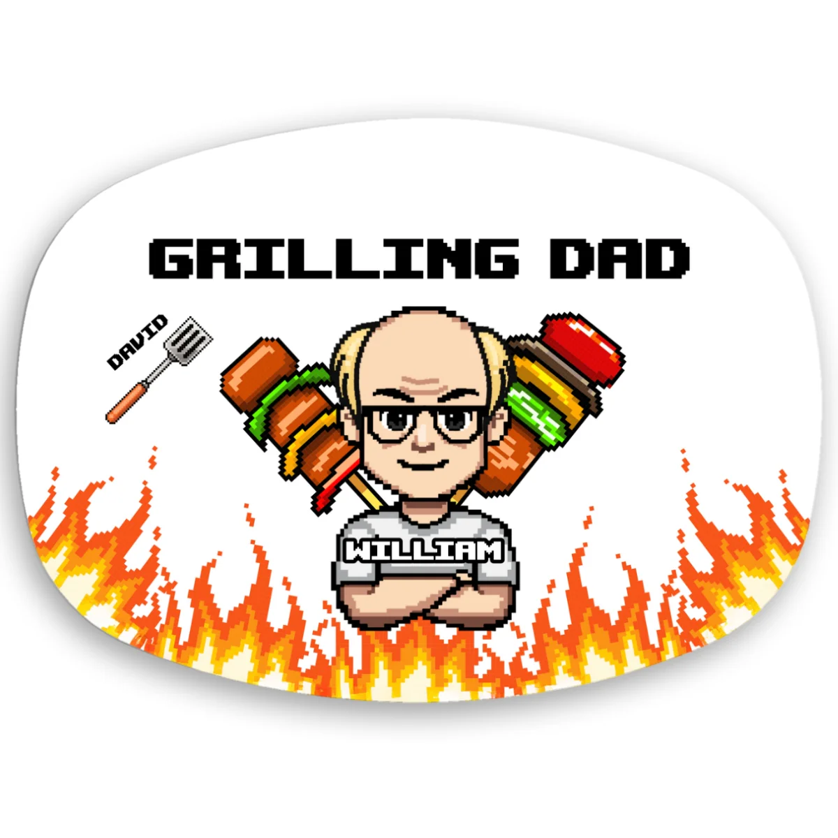 Grilling Dad - Personalized Custom Platter - Image 5