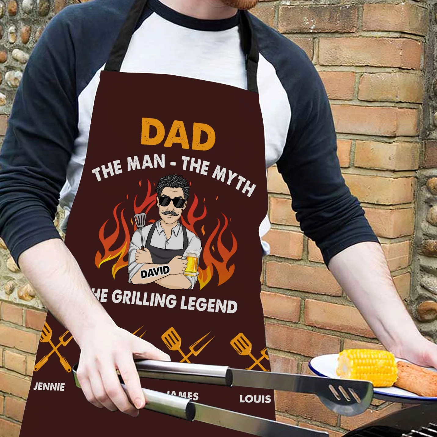 Grilling Legend - Personalized Custom Apron - Image 4