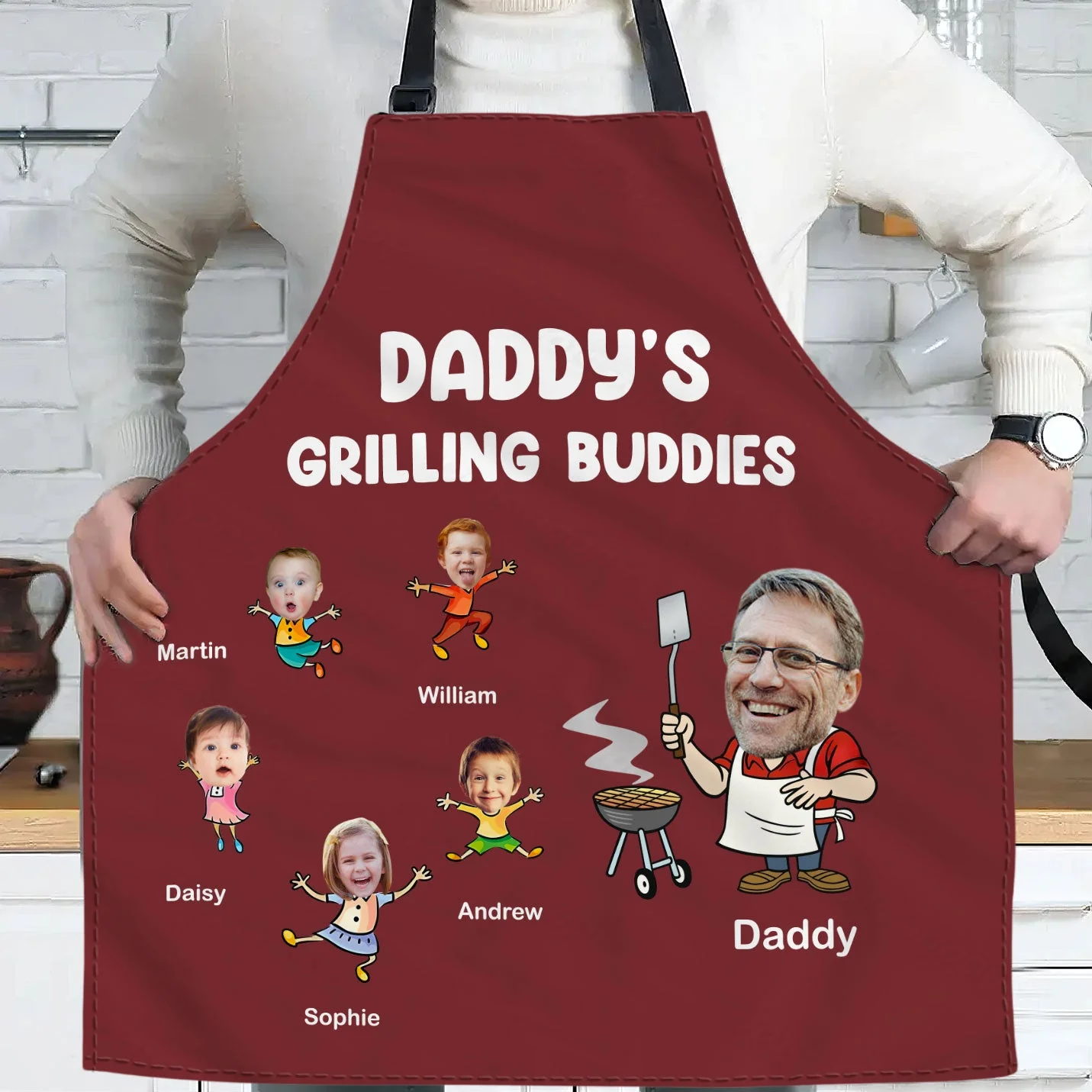 Grilling Together - Personalized Custom Apron - Image 2