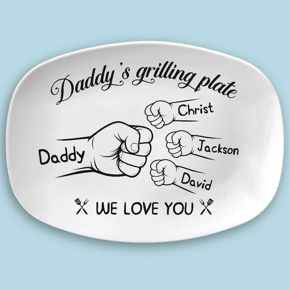 Grilling With Love Always - Personalized Custom Platter