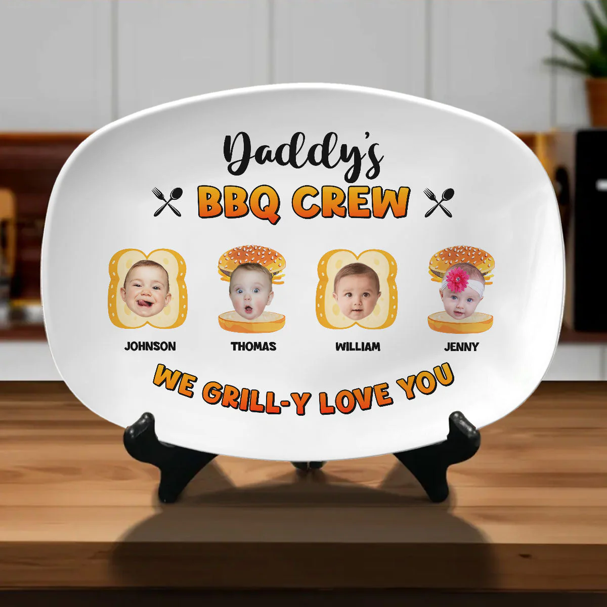 Grilly Love You Dad - Personalized Custom Platter - Image 2