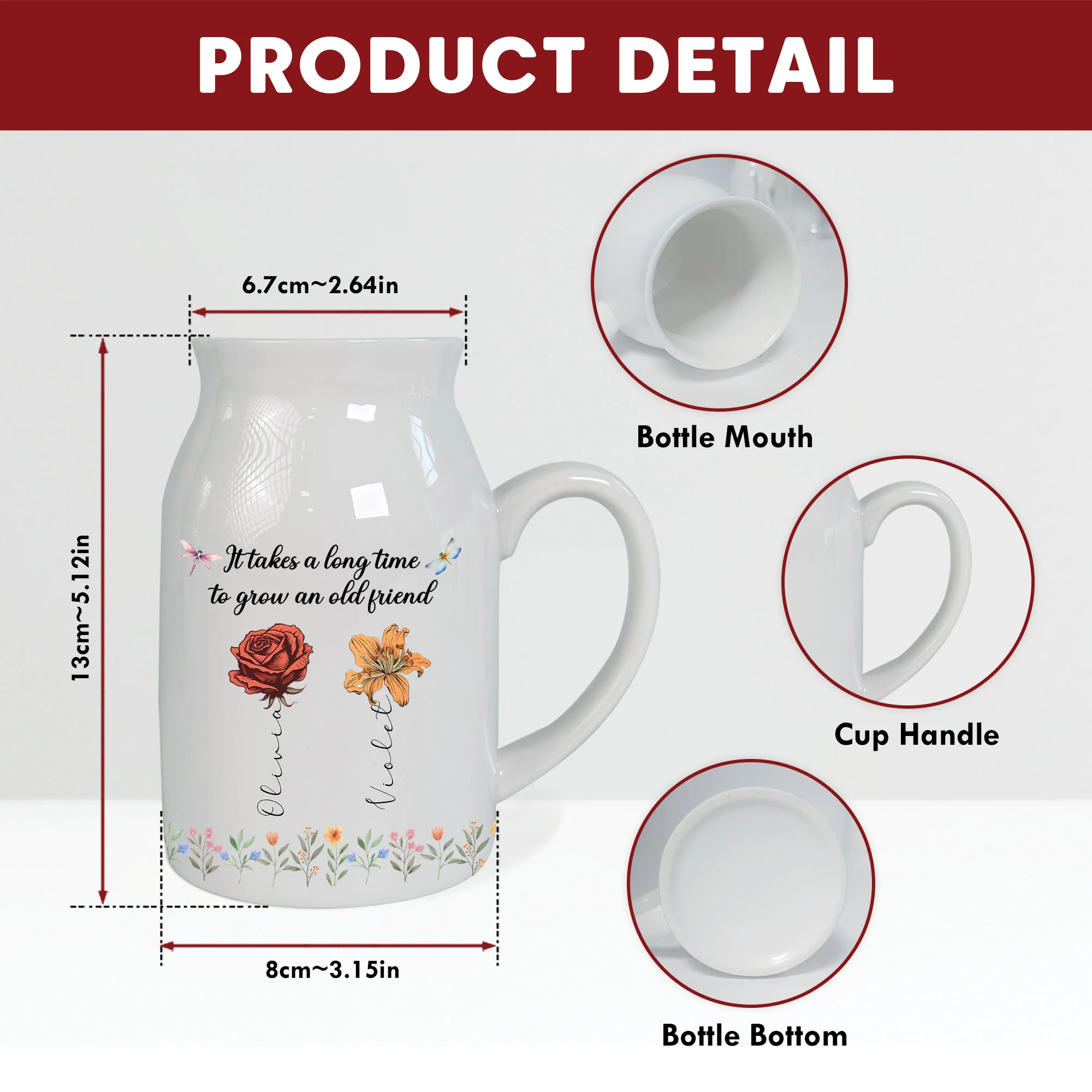 Grow An Old Friend - Personalized Custom Flower Vase - Image 6