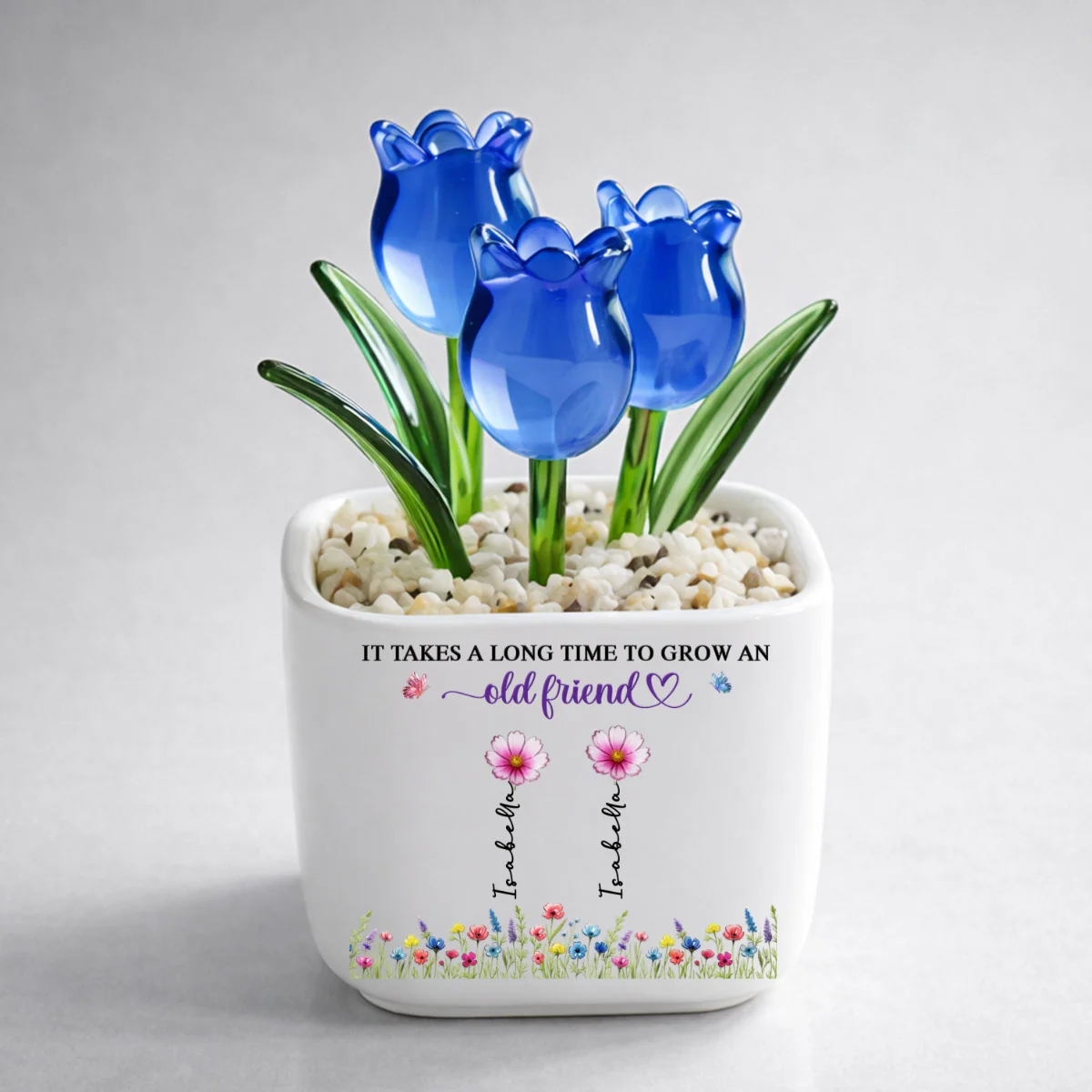 Grow An Old friend - Personalized Custom Glass Everlasting Tulips  - Image 6