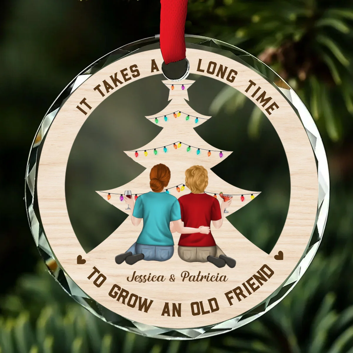 Grow An Old Friend - Personalized Custom Glass Ornament - Image 5