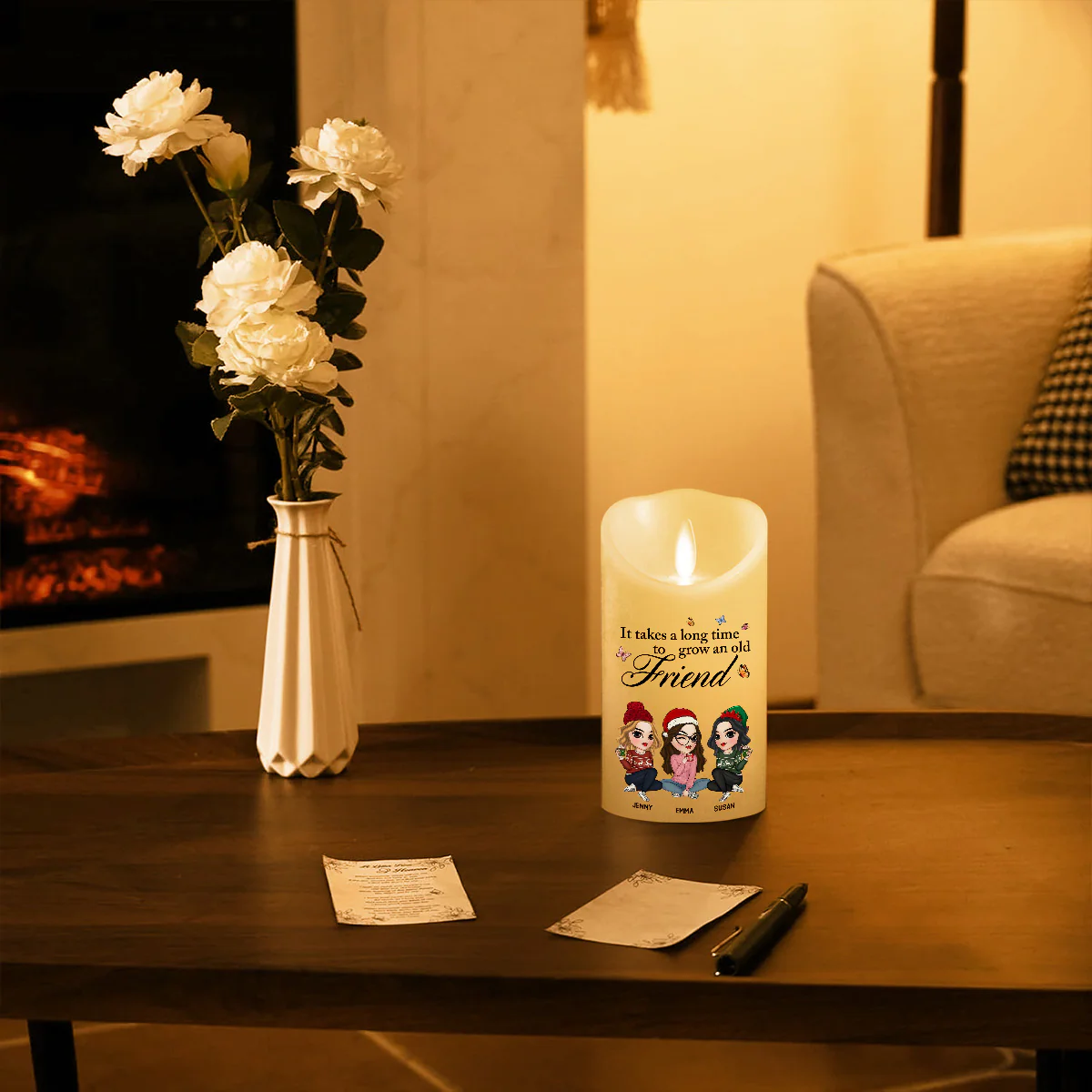 Grow An Old Friend - Personalized Custom LED Candle - Image 3