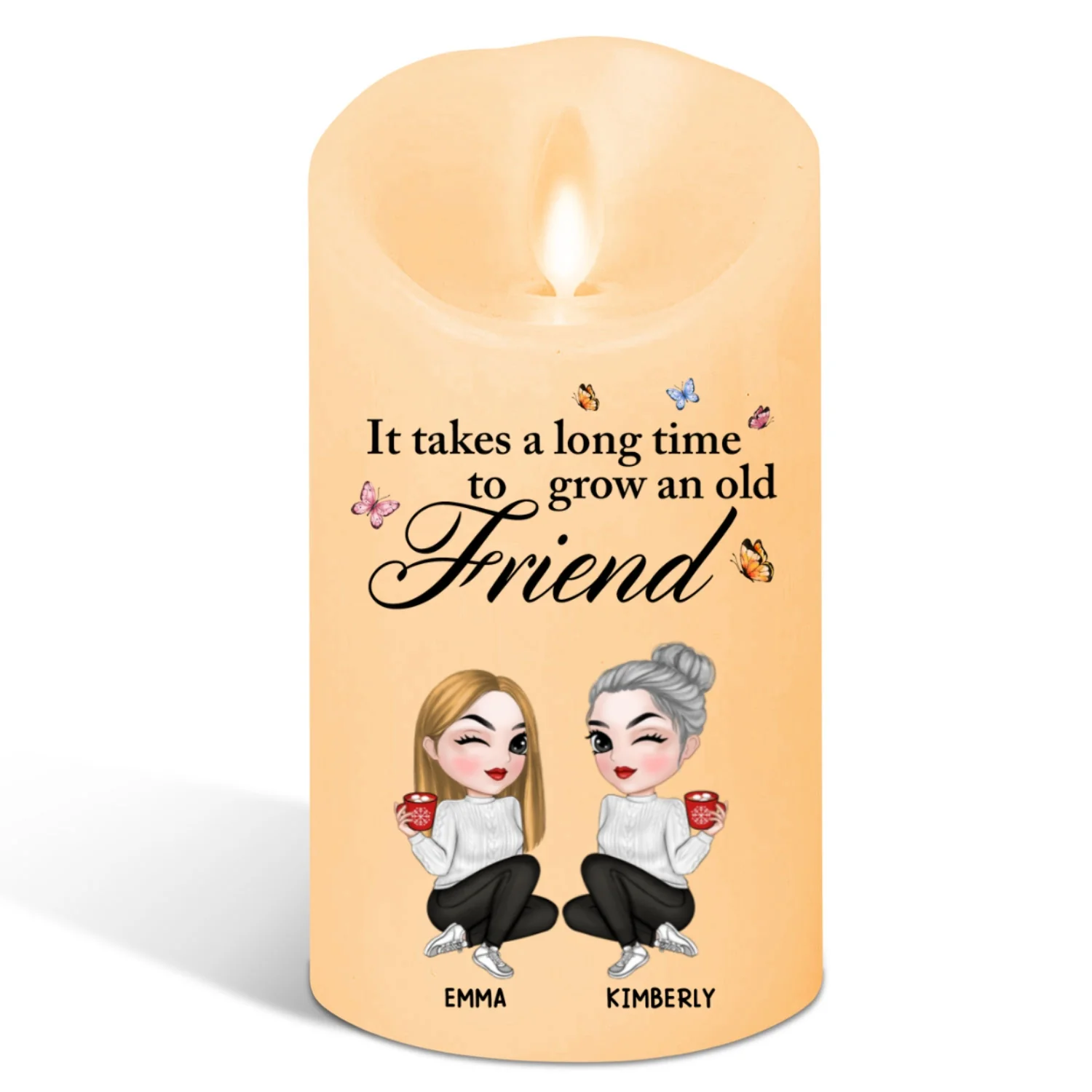 Grow An Old Friend - Personalized Custom LED Candle - Image 6