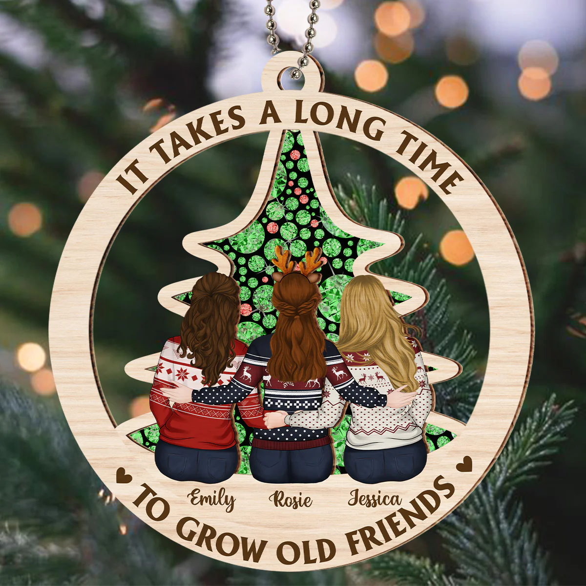Grow An Old Friend - Personalized Custom Suncatcher Ornament - Image 2