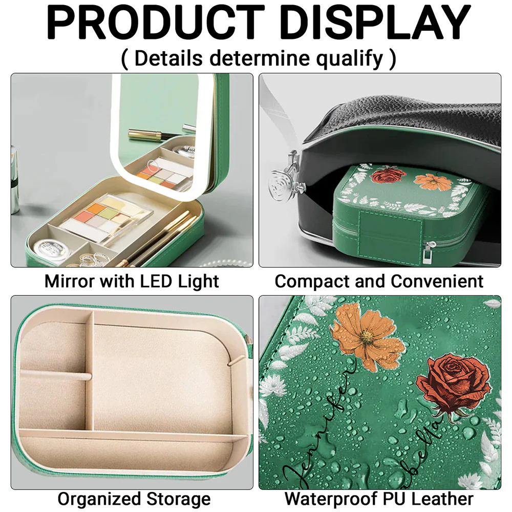 Grow An Old Friends - Personalized Custom Jewelry Box With LED Mirror - Image 4