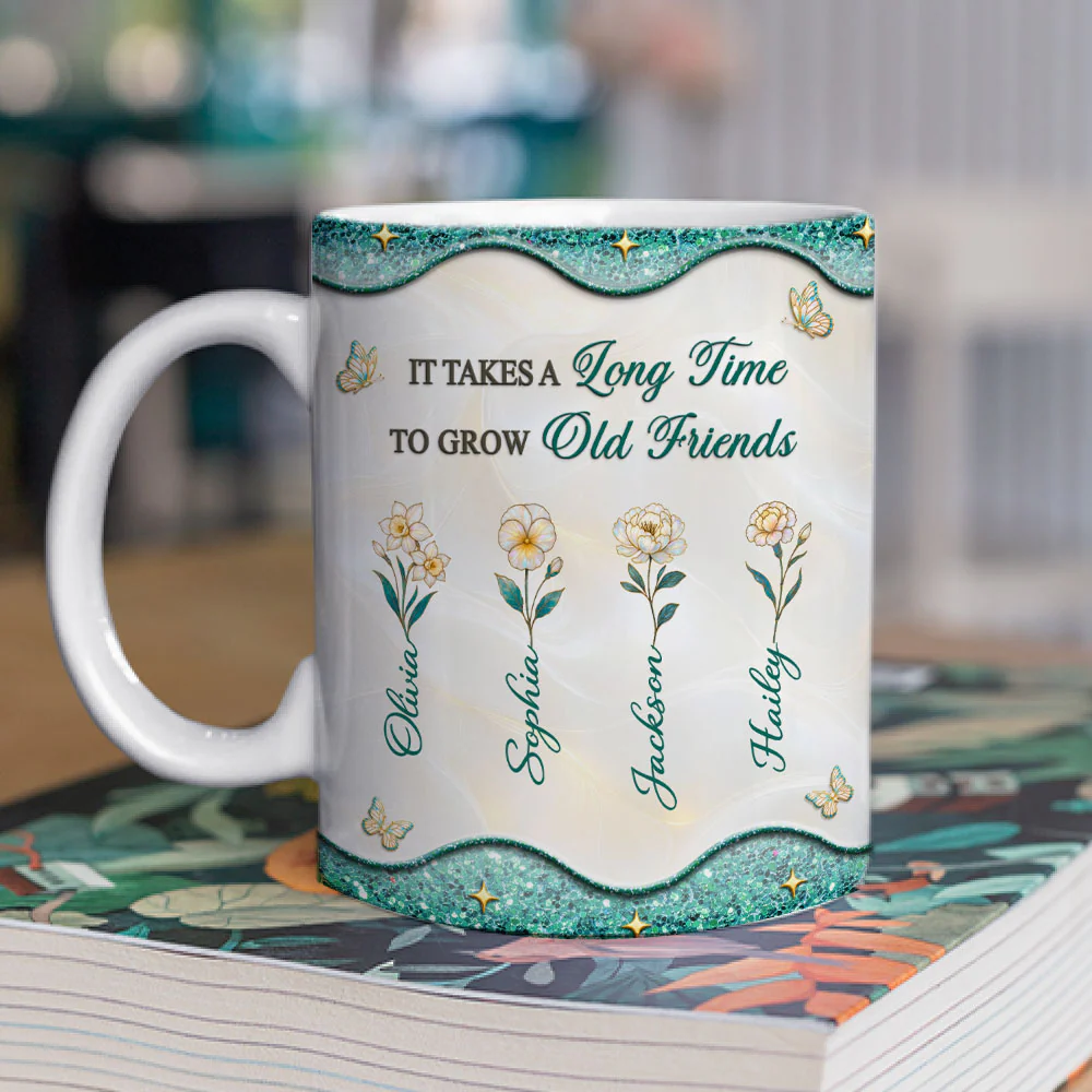 Grow Old Friend - Personalized Custom 3D Inflated Effect Mug - Image 2
