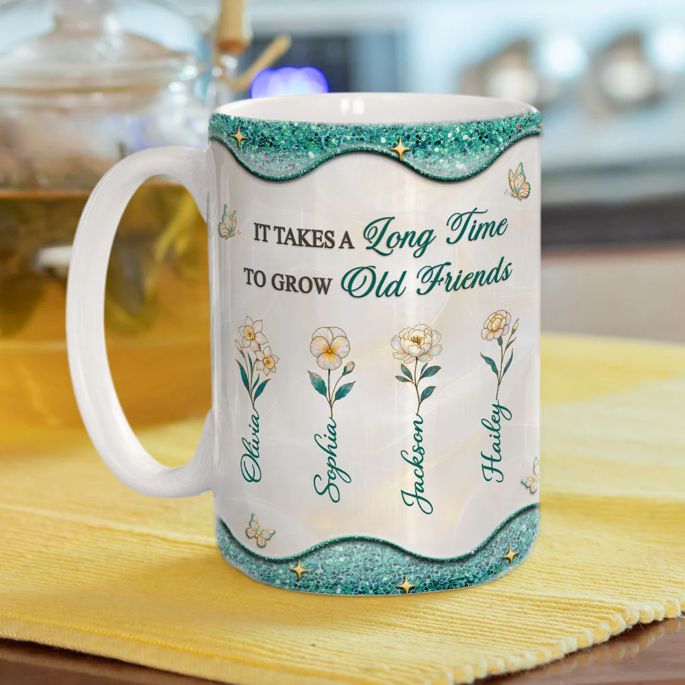 Grow Old Friend - Personalized Custom 3D Inflated Effect Mug - Image 4