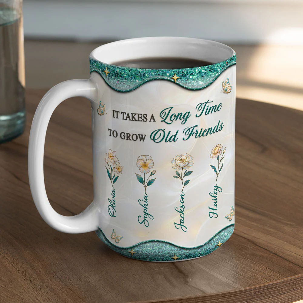 Grow Old Friend - Personalized Custom 3D Inflated Effect Mug - Image 5