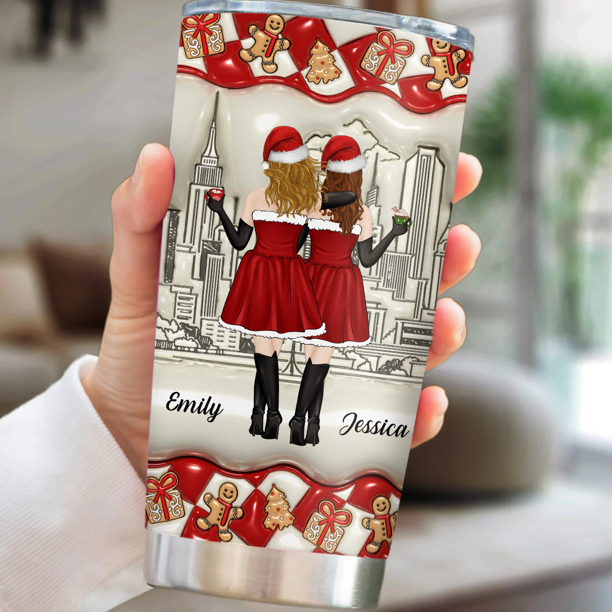 Grow Old Friend - Personalized Custom 3D Inflated Effect Tumbler - Image 2
