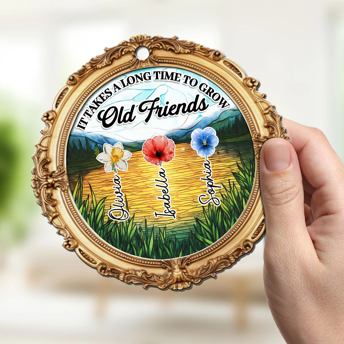 Grow Old Friend - Personalized Custom Suncatcher - Image 4