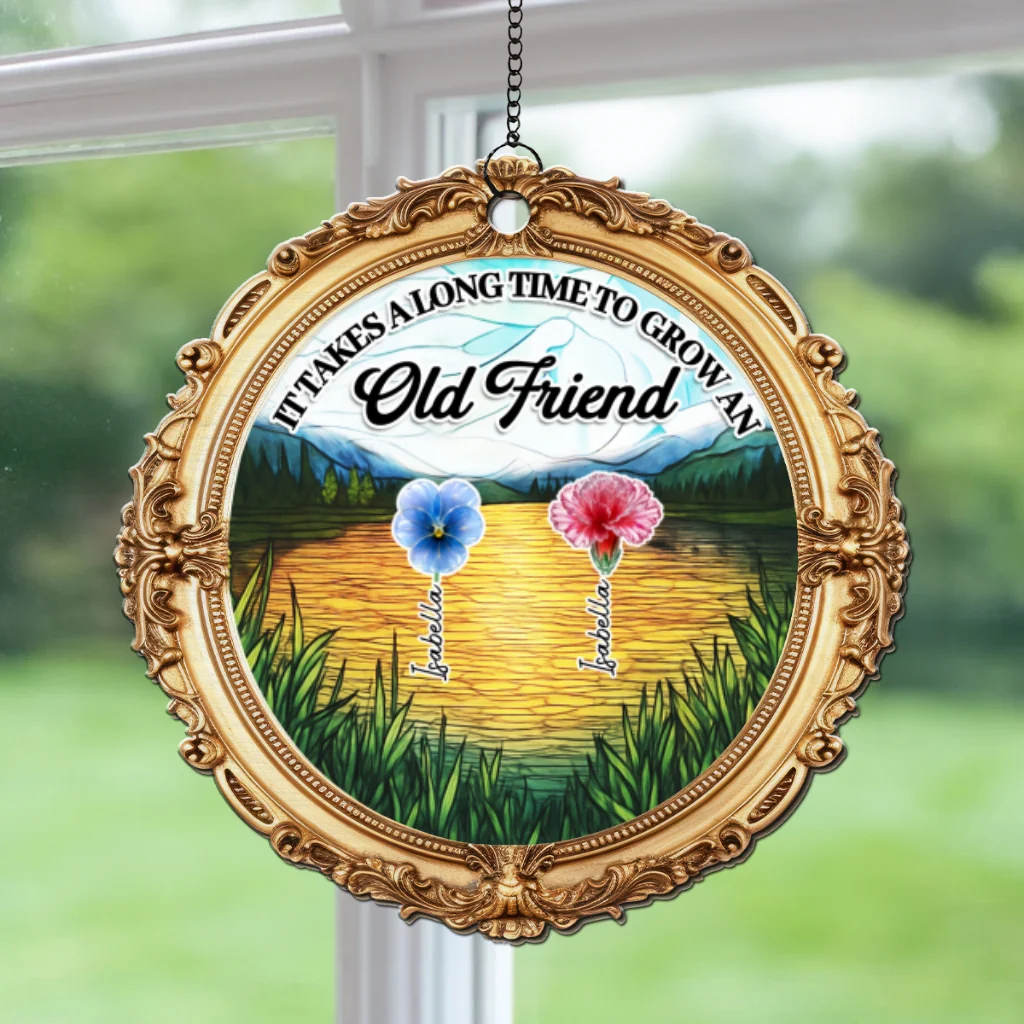 Grow Old Friend - Personalized Custom Suncatcher - Image 6
