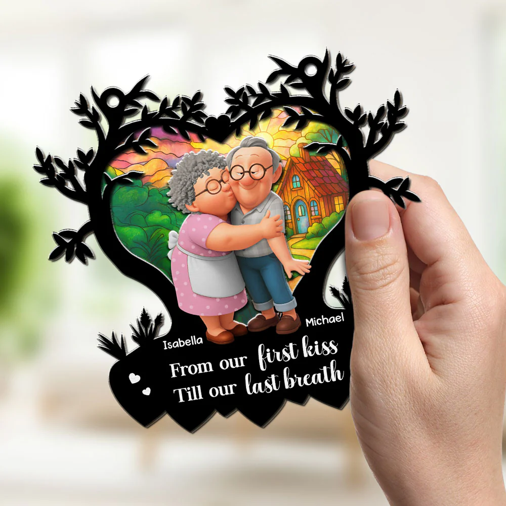 Grow Old With You - Personalized Custom Suncatcher - Image 2