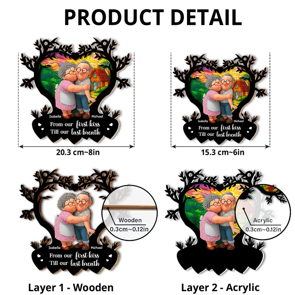 Grow Old With You - Personalized Custom Suncatcher - Image 4
