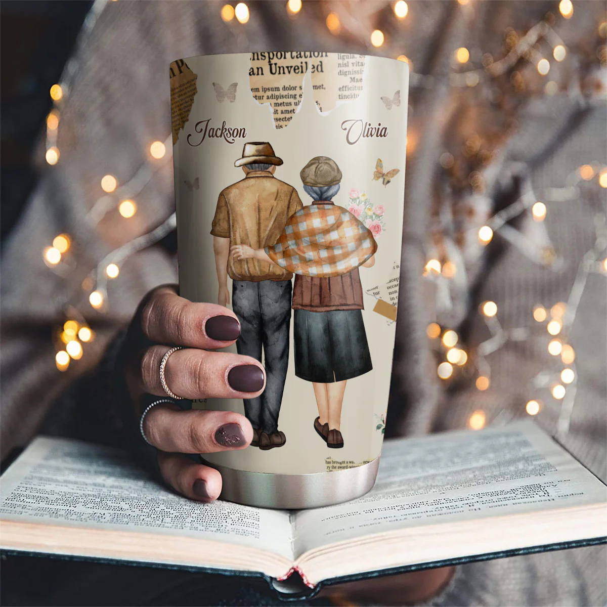 Grow Old With You - Personalized Custom Tumbler - Image 2