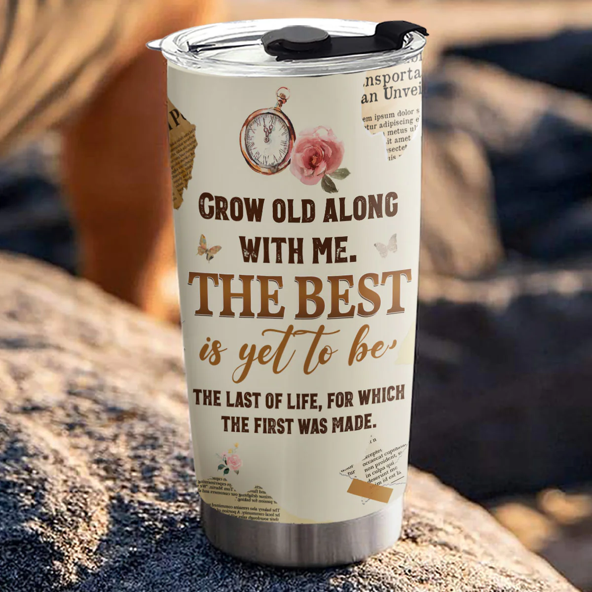 Grow Old With You - Personalized Custom Tumbler - Image 3
