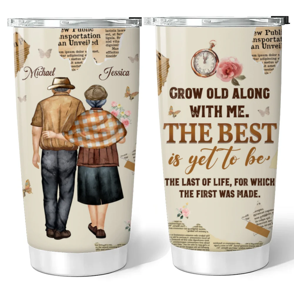 Grow Old With You - Personalized Custom Tumbler - Image 5