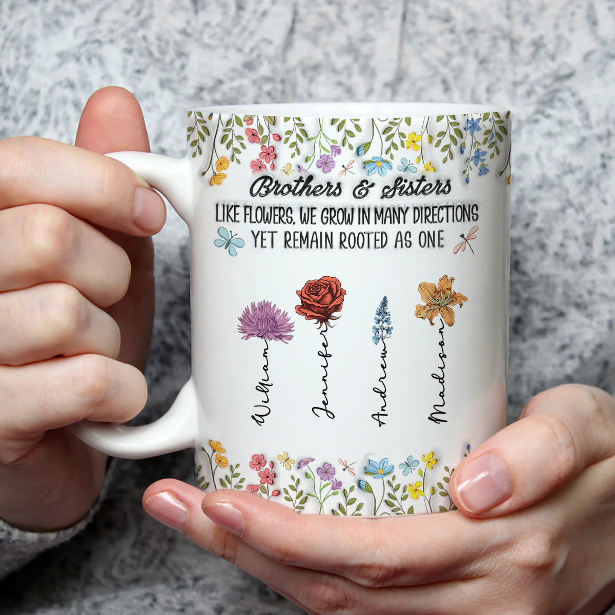 Growing Apart Yet Always Connected - Personalized Custom 3D Inflated Effect Coffee Mug - Image 5