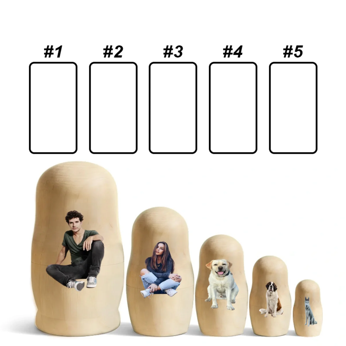 Growing In Love Photo - Personalized Custom Nesting Doll - Image 8