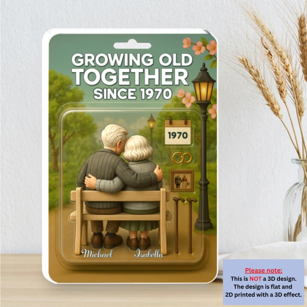 Growing Old Together Figure - Personalized Custom Acrylic Plaque - Image 6