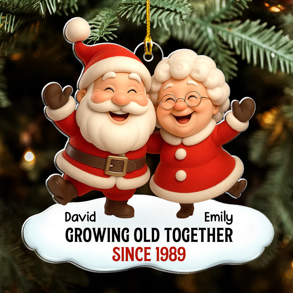 Growing Old Together - Personalized Custom Acrylic Ornament