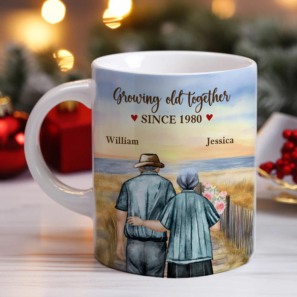Growing Old Together - Personalized Custom Coffee Mug - Image 5