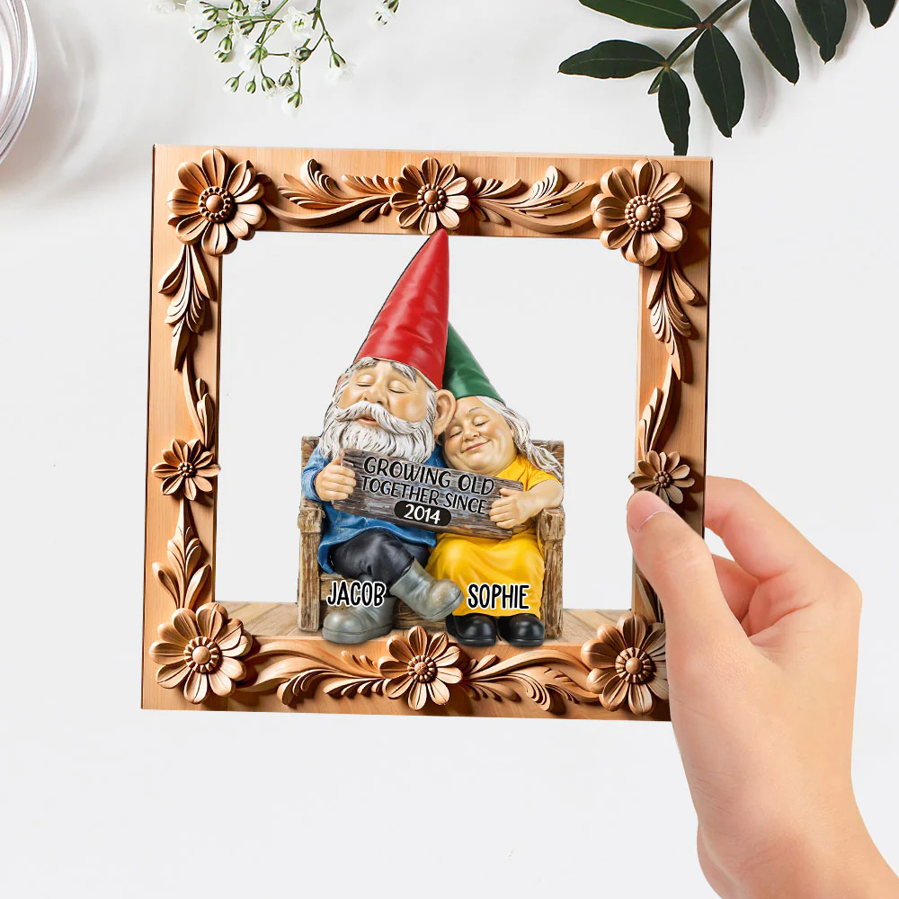 Growing Old Together - Personalized Custom Wooden Plaque - Image 2