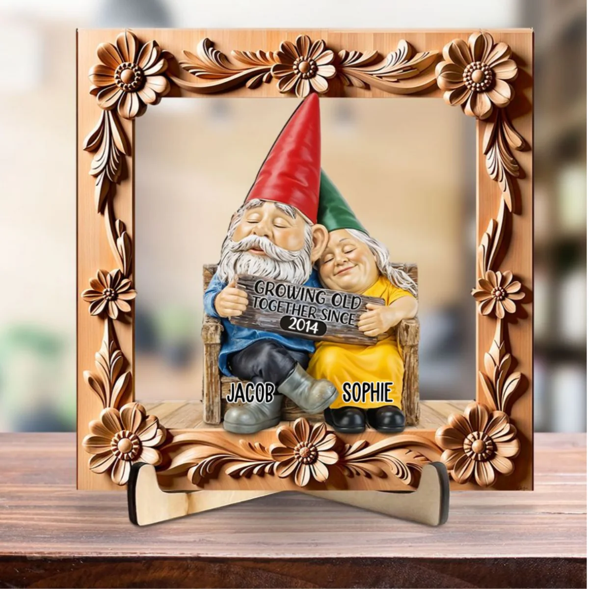 Growing Old Together - Personalized Custom Wooden Plaque - Image 5