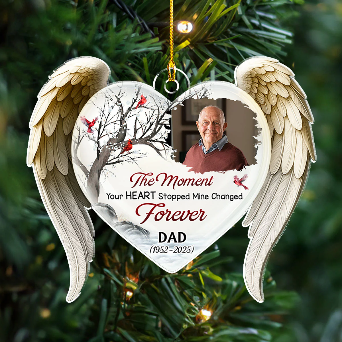 Guardian From Heaven - Personalized Custom Acrylic Ornament - Image 2