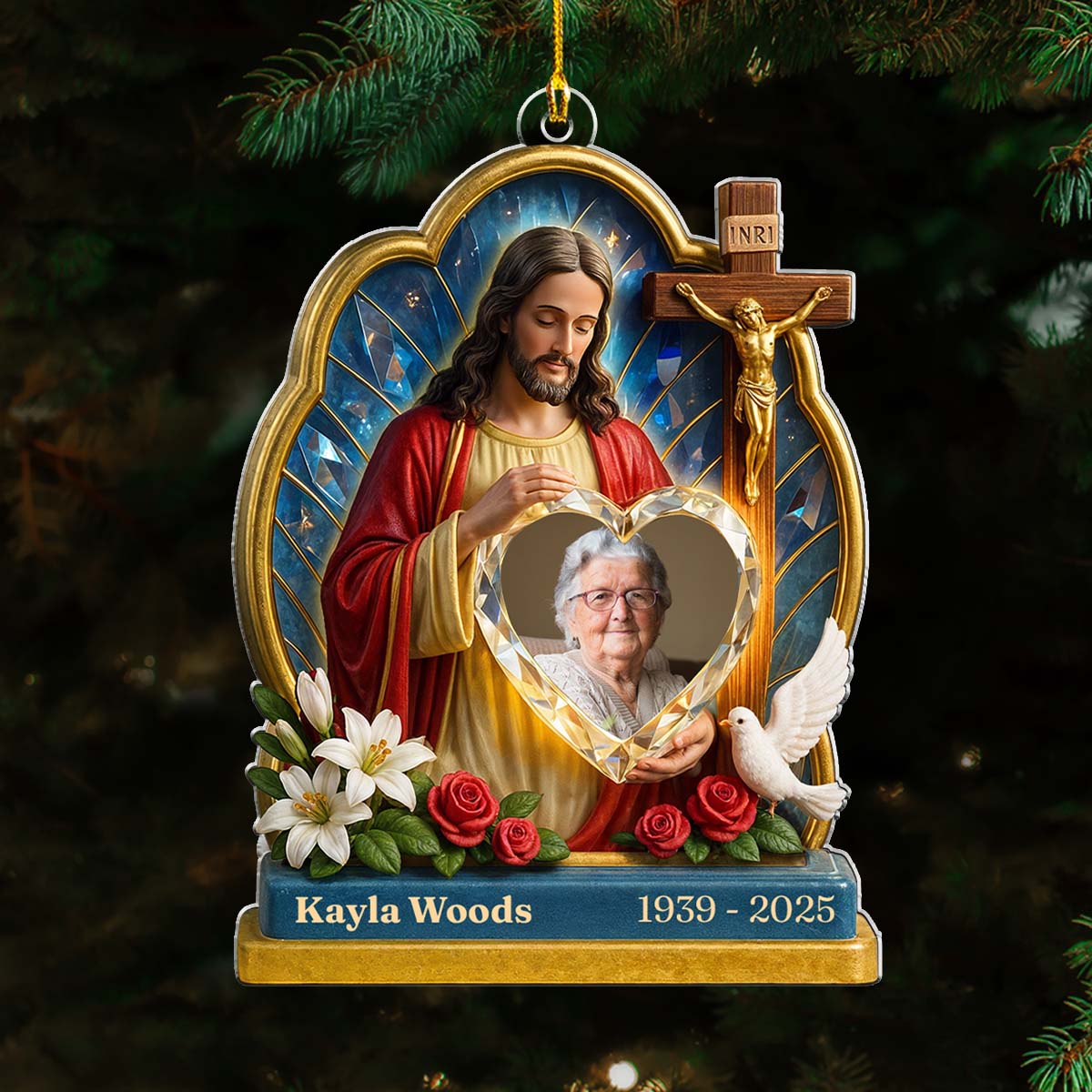 Guardian Of My Heart - Personalized Custom Acrylic Ornament - Image 5