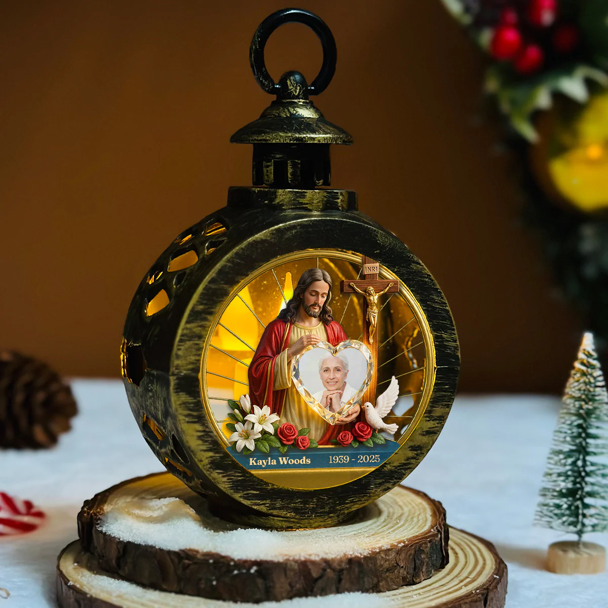 Guardian Of My Heart - Personalized Custom Christmas Lantern - Image 5