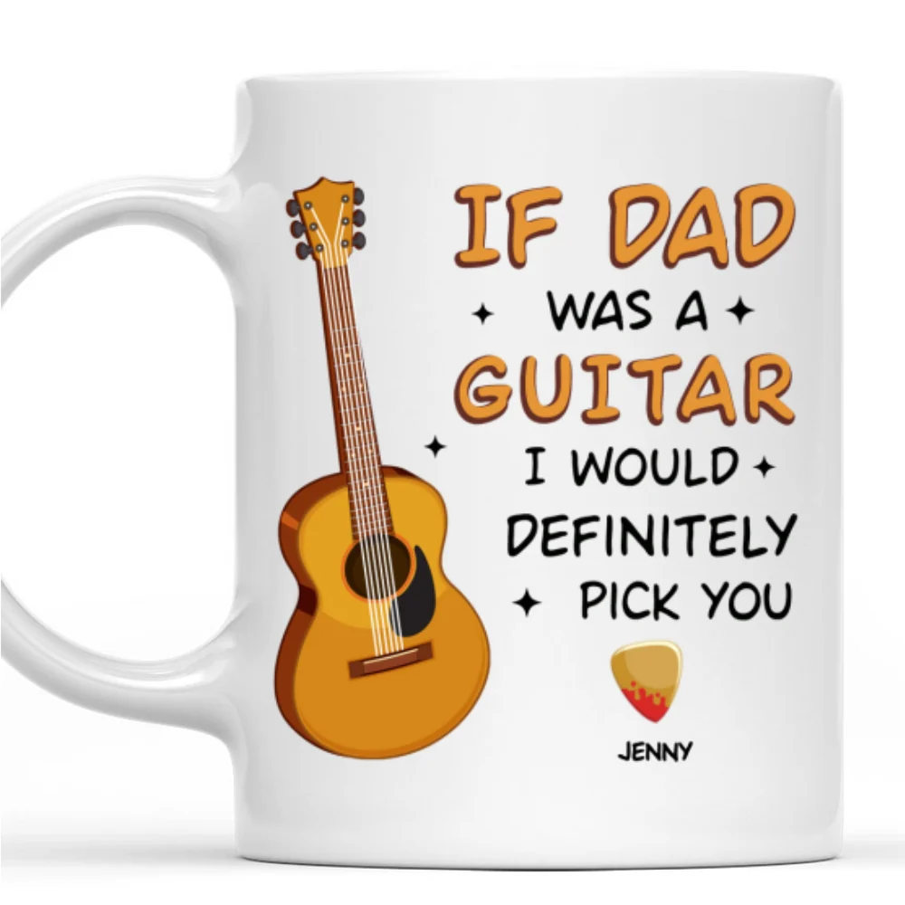 Guitar Dad No Limits - Personalized Custom Coffee Mug - Image 7