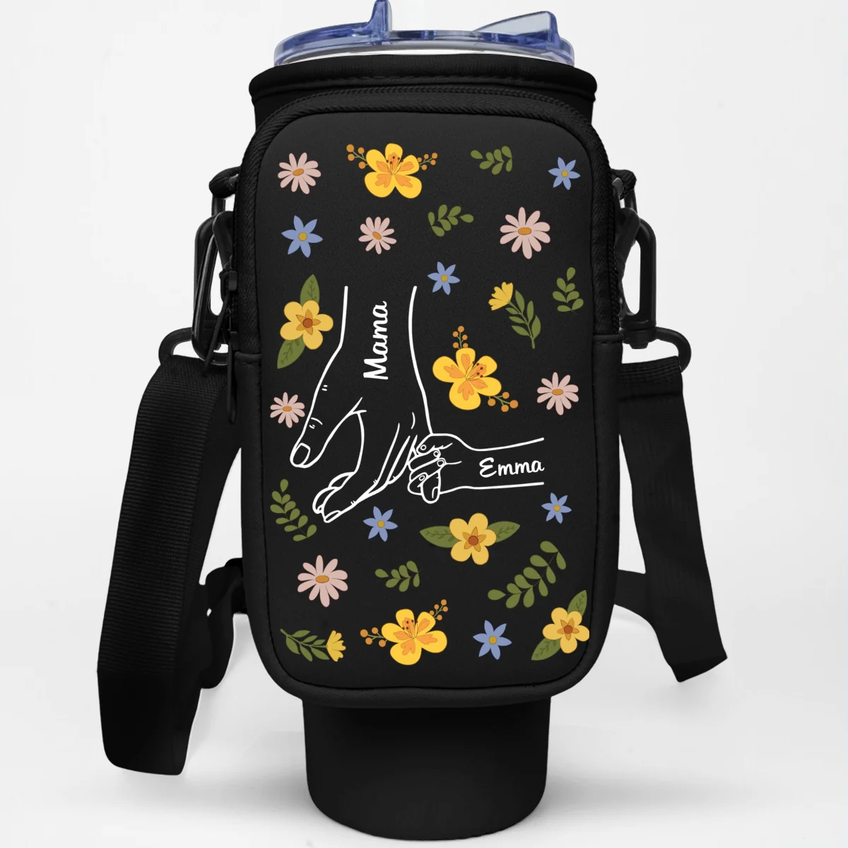 Hand In Hand - Personalized Custom Water Bottle Carrier Bag - Image 12