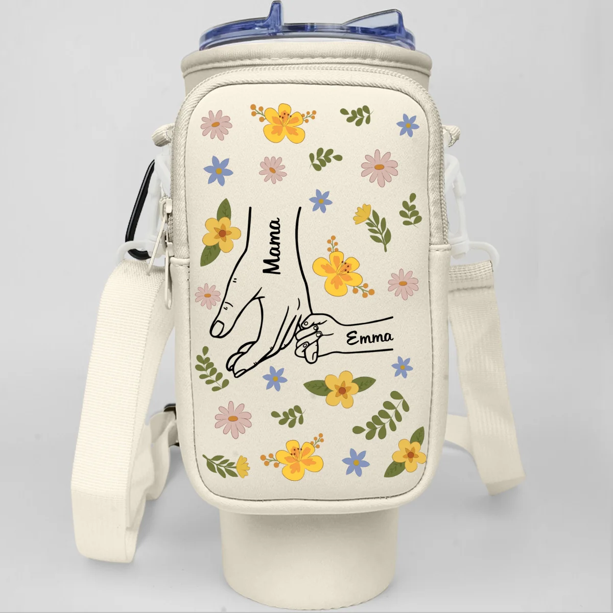 Hand In Hand - Personalized Custom Water Bottle Carrier Bag - Image 14