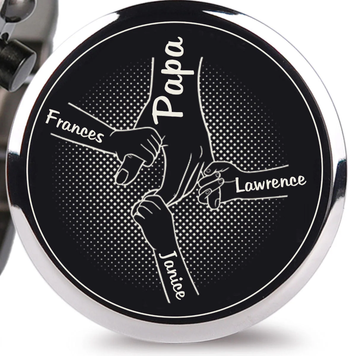 Hand In Hand Together - Personalized Engraved Wooden Watches GQ026 - Image 2