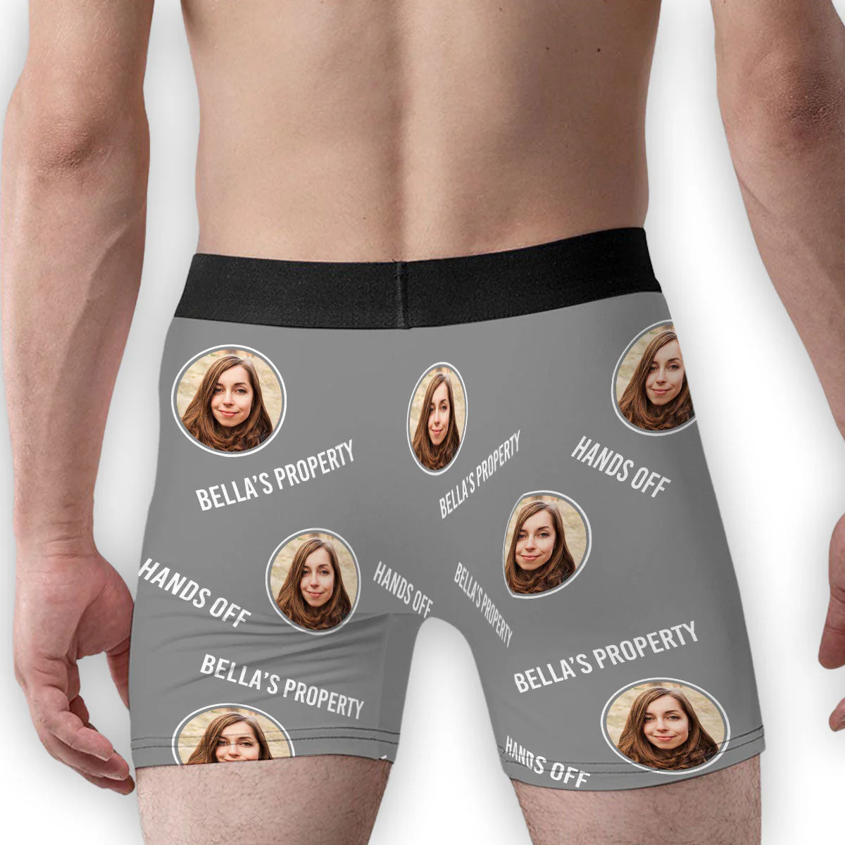 Hand Off - Personalized Photo Men's Boxer Briefs - Image 4