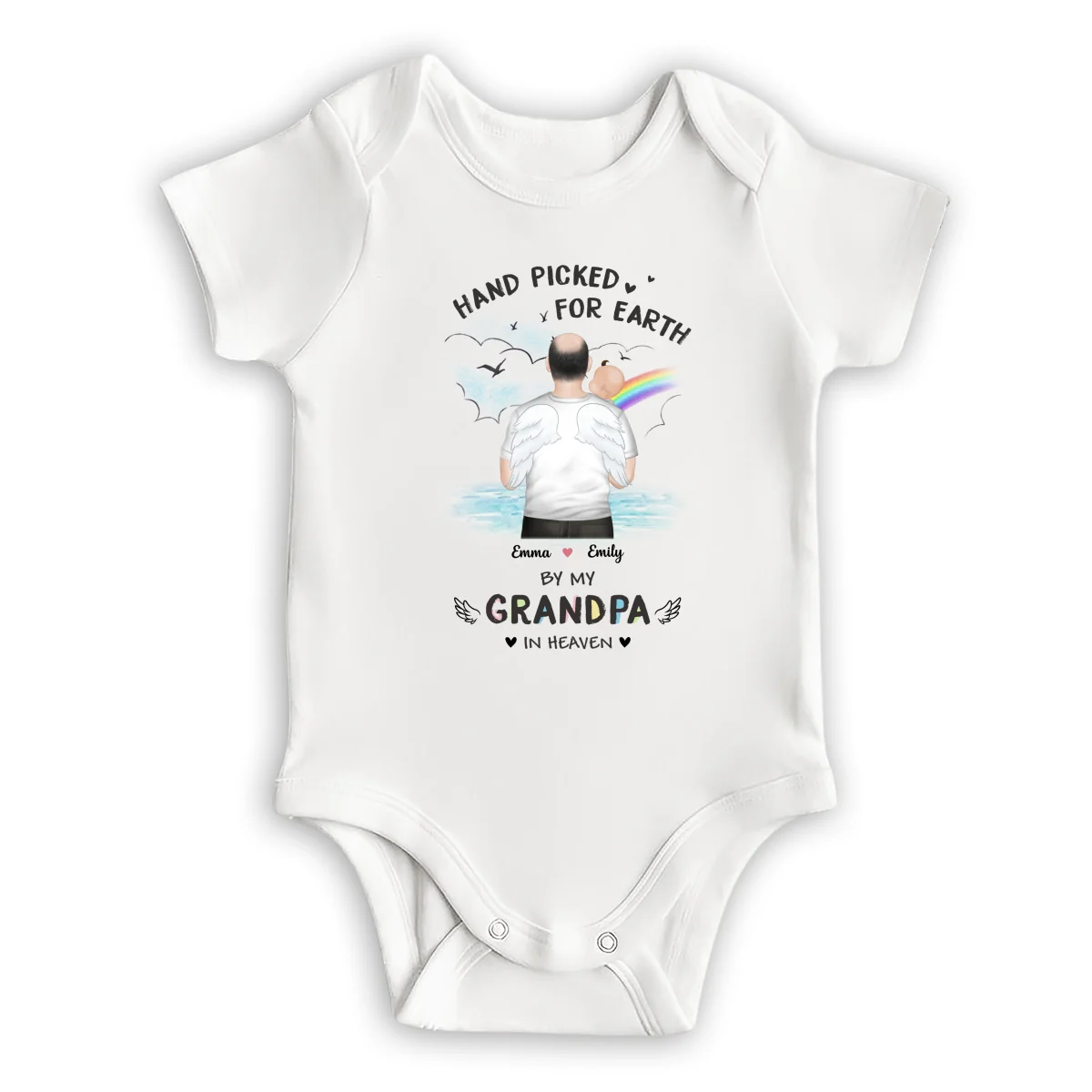 Hand Picked For Earth By - Personalized Custom Baby Onesie - Image 8