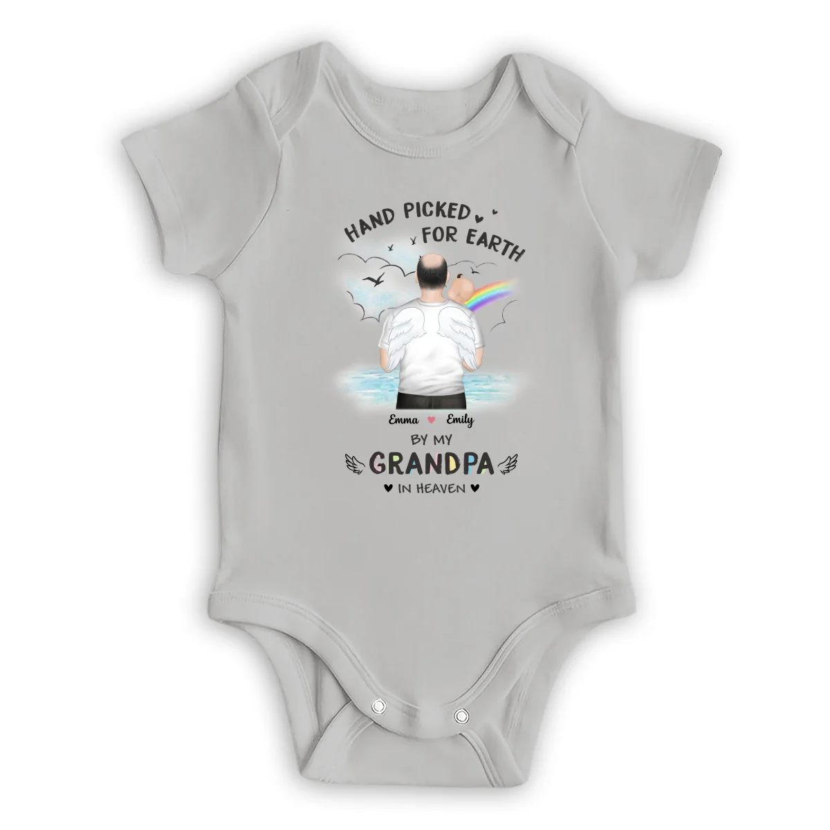Hand Picked For Earth By - Personalized Custom Baby Onesie - Image 9