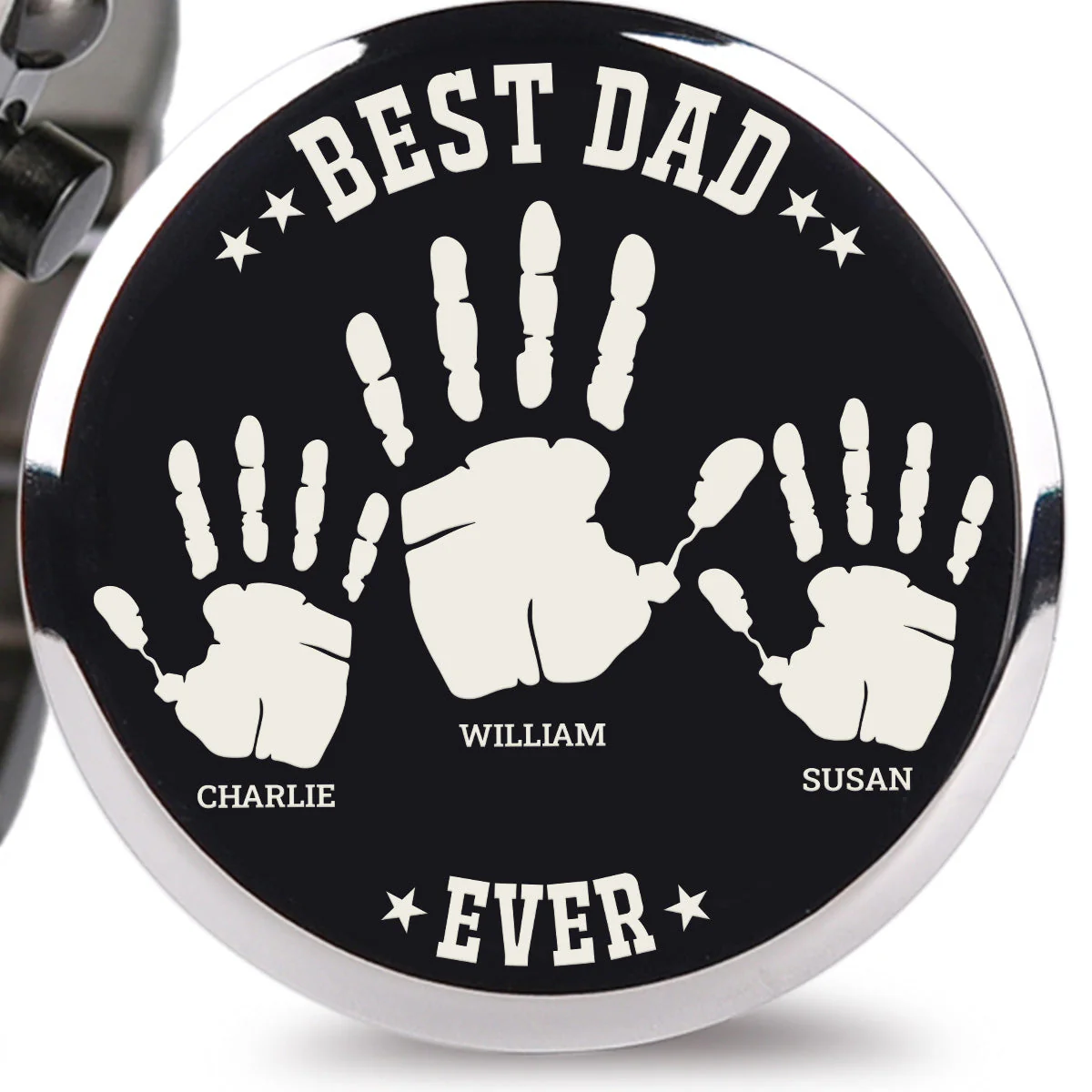 Hands Down Best Dad Ever - WATCH GQ026 - Personalized Engraved Wooden Watches GQ026 - Image 2