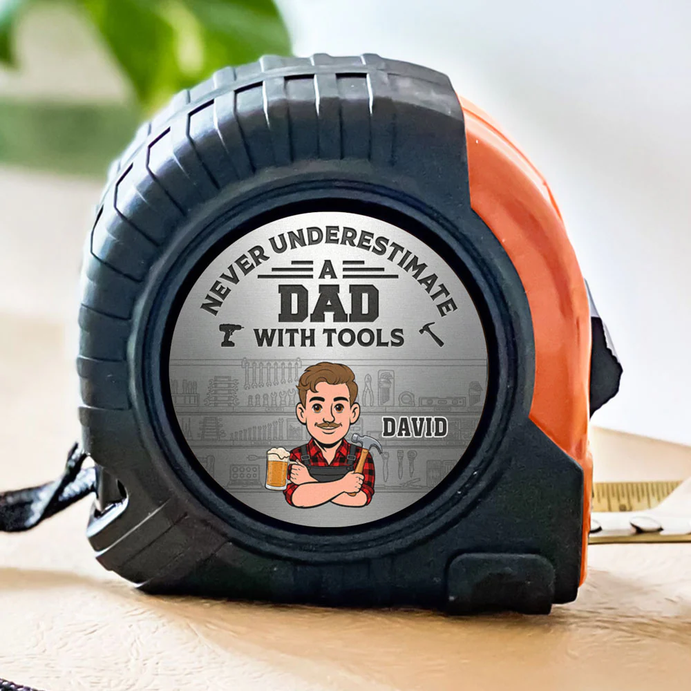 Handy Dad Happy Family - Personalized Custom Tape Measure