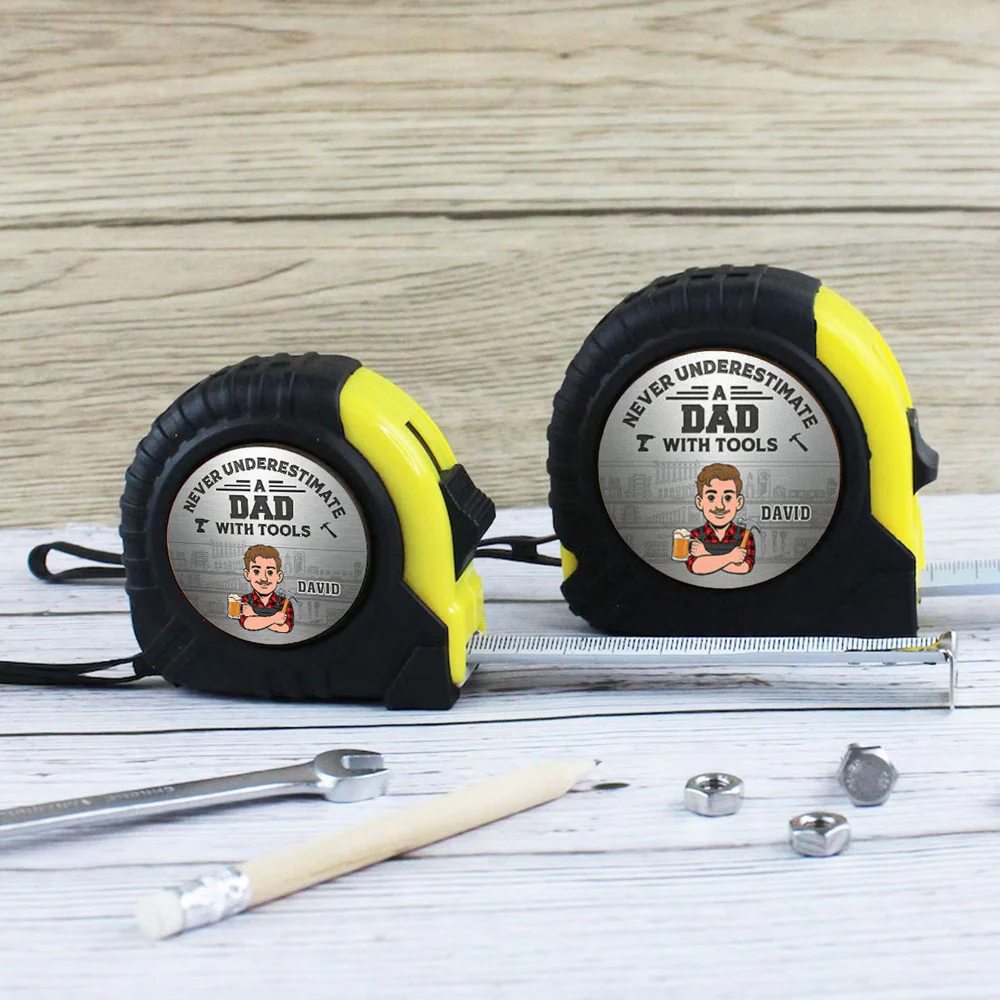 Handy Dad Happy Family - Personalized Custom Tape Measure - Image 2