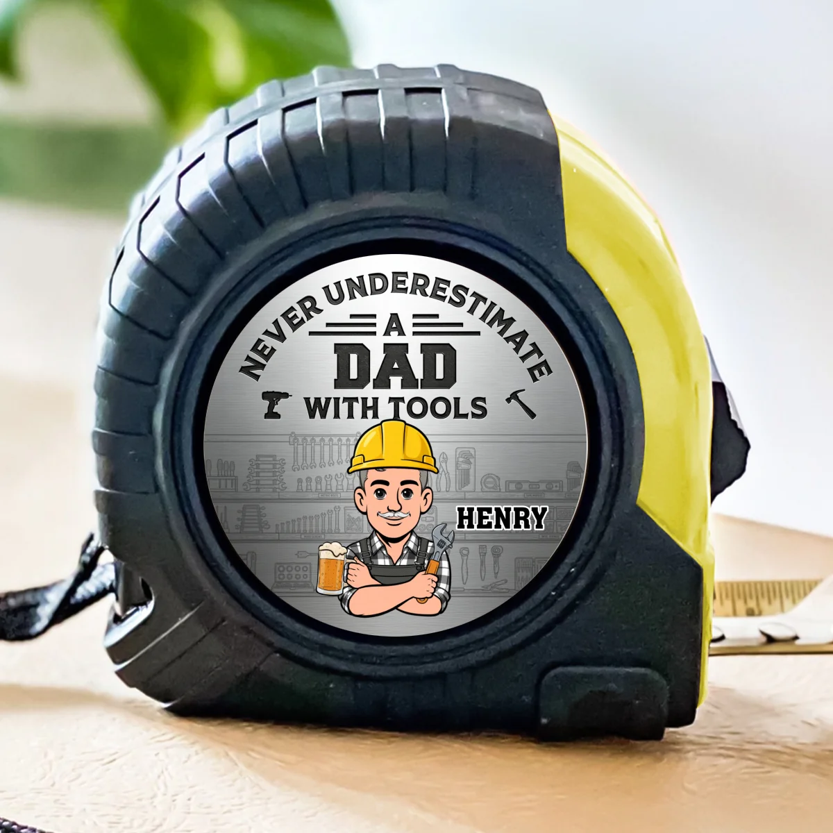 Handy Dad Happy Family - Personalized Custom Tape Measure - Image 6
