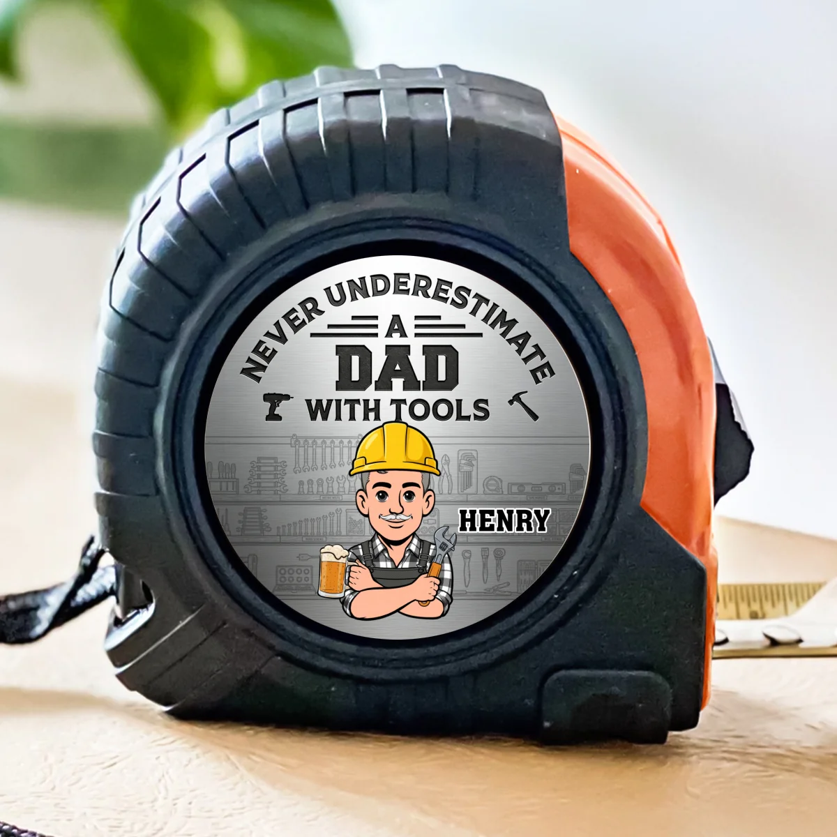 Handy Dad Happy Family - Personalized Custom Tape Measure - Image 7