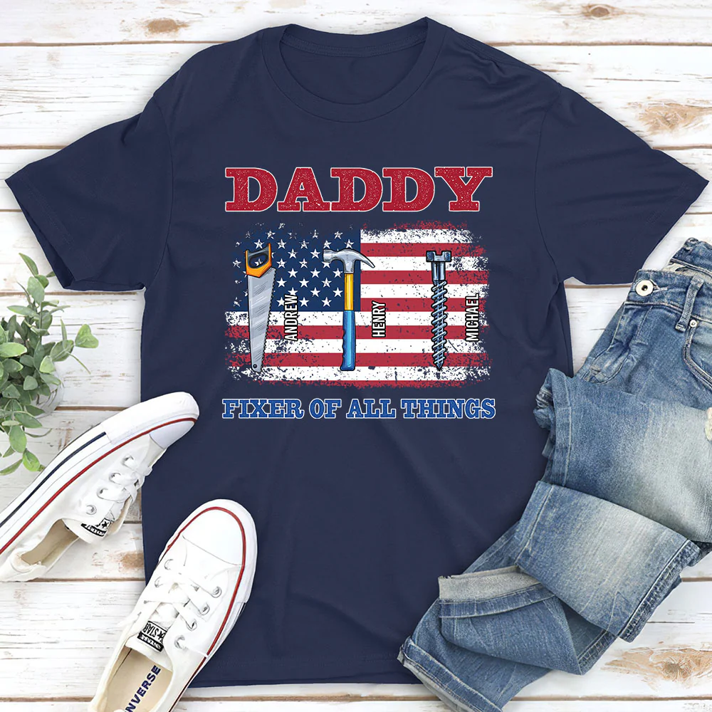 Handy Dad Hero At Home - Personalized Custom Shirt - Image 5